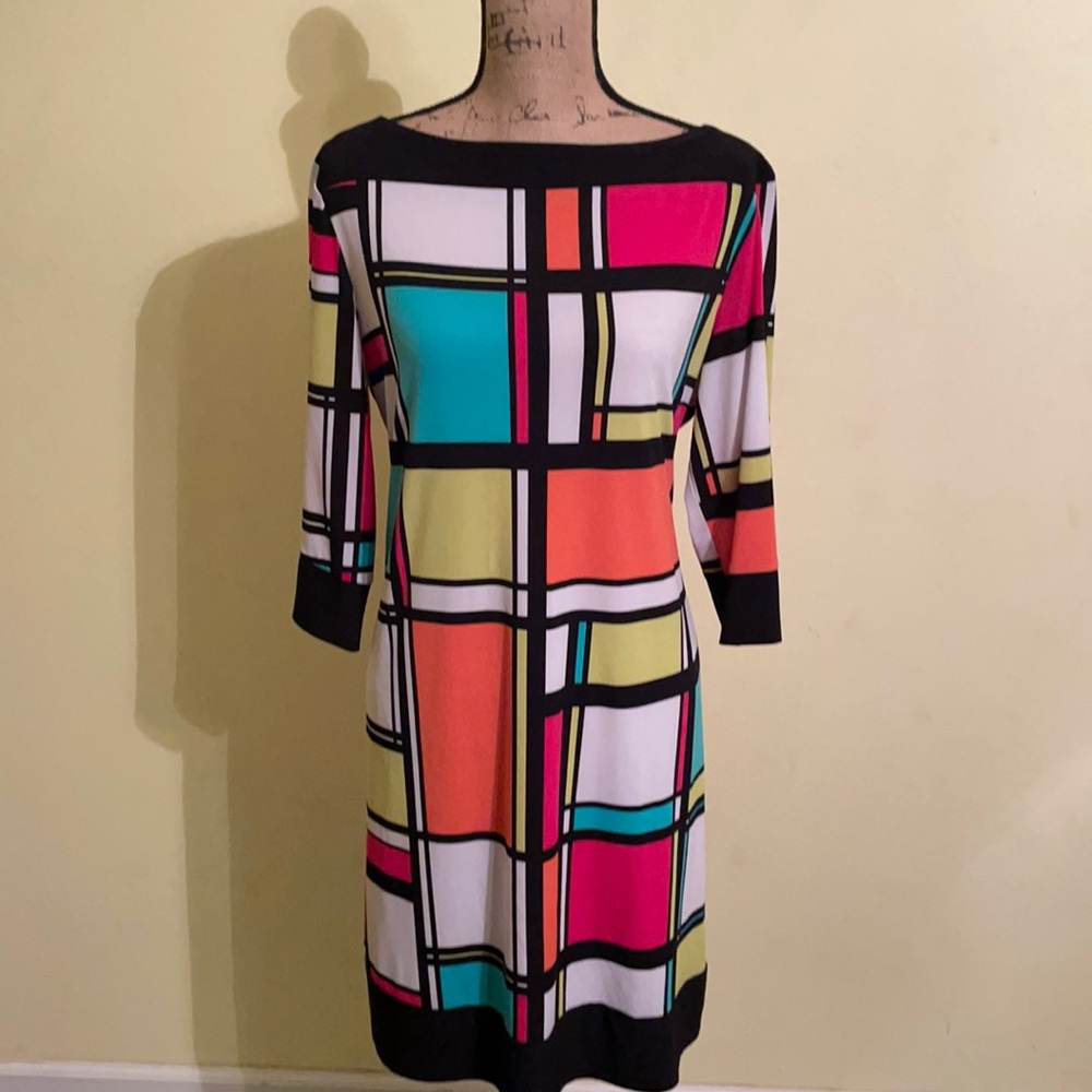 Beautiful multi color Long sleeve dress size XL